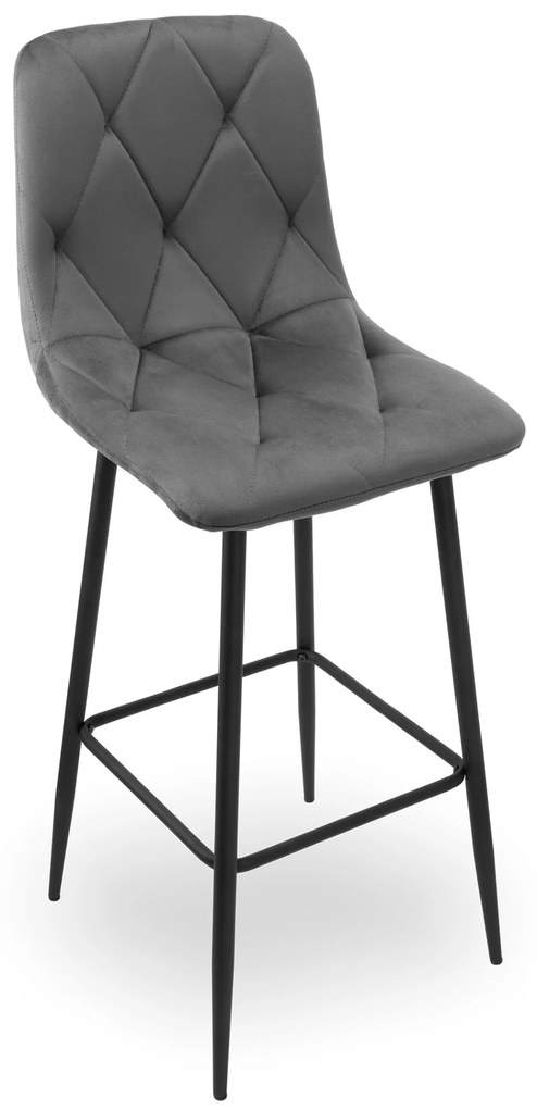 Barová stolička KINGSTON sivá