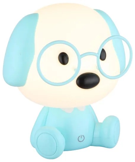 Globo 21761B - LED stmievateľná detská lampička PUPPY 1W/5V 500mAh modrá