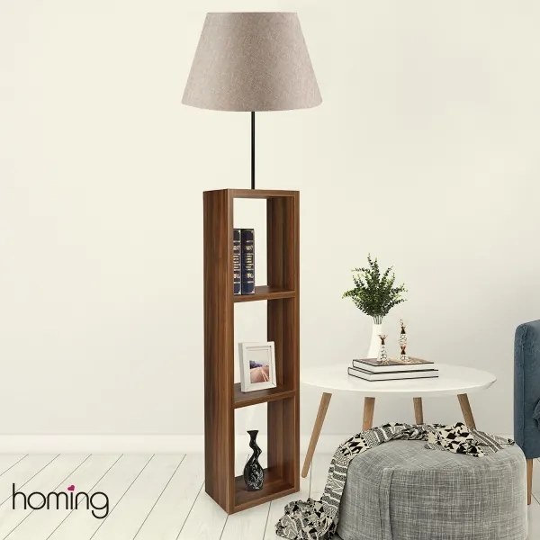 Stojacia lampa AYD 1xE27/40W/230V hnedá/šedá