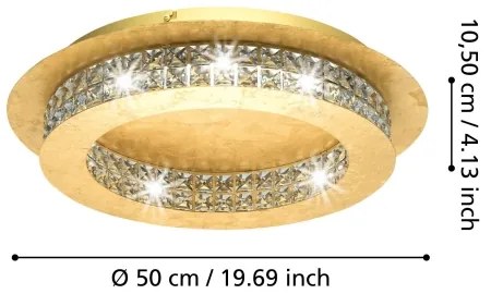 Eglo 39405 - LED Stmievateľné stropné svietidlo PRINCIPE LED/31,5W/230V