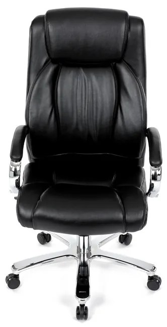 Kancelárske kreslo RYZAR — ekokoža, čierna, nosnosť 150 kg