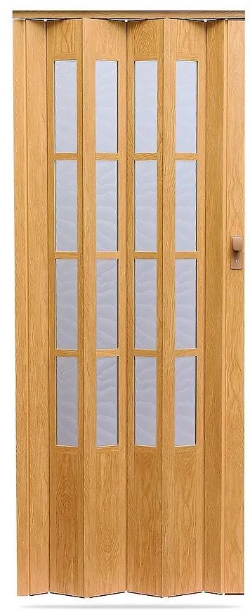 Zhrňovacie dvere Crystalline glass svetlý dub