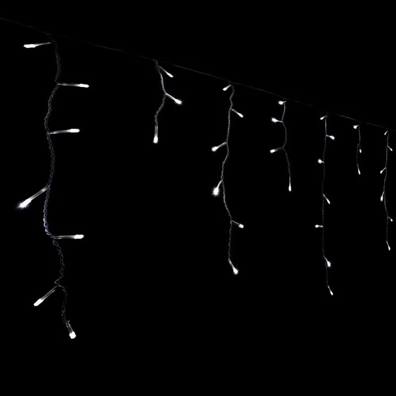 SPRINGOS LED kvaple - 22,5m, 500LED, 8 funkcií, IP44, studená biela