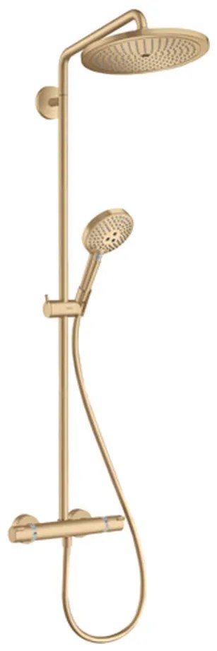 Hansgrohe Croma Select S - Showerpipe 280 1jet s termostatom a ručnou sprchou Raindance Select S 120 3jet, kartáčovaný bronz 26890140