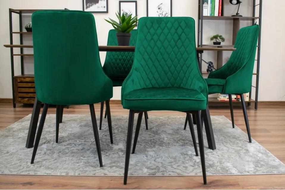 Zamatová stolička ISTANBUL zelená