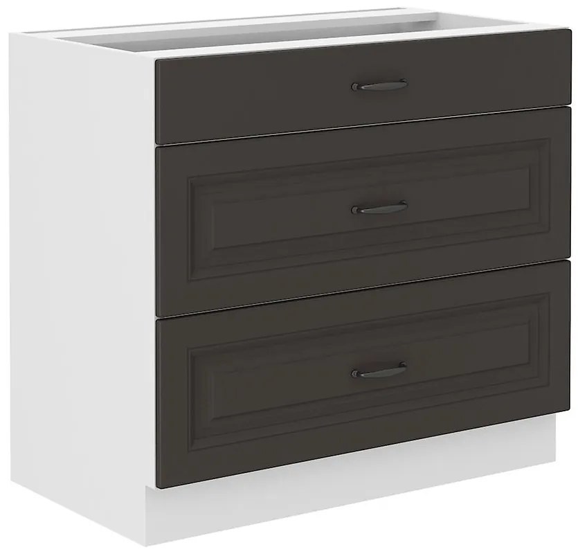 Kuchynská skrinka STILO grafit mat/biely 80d 3s bb