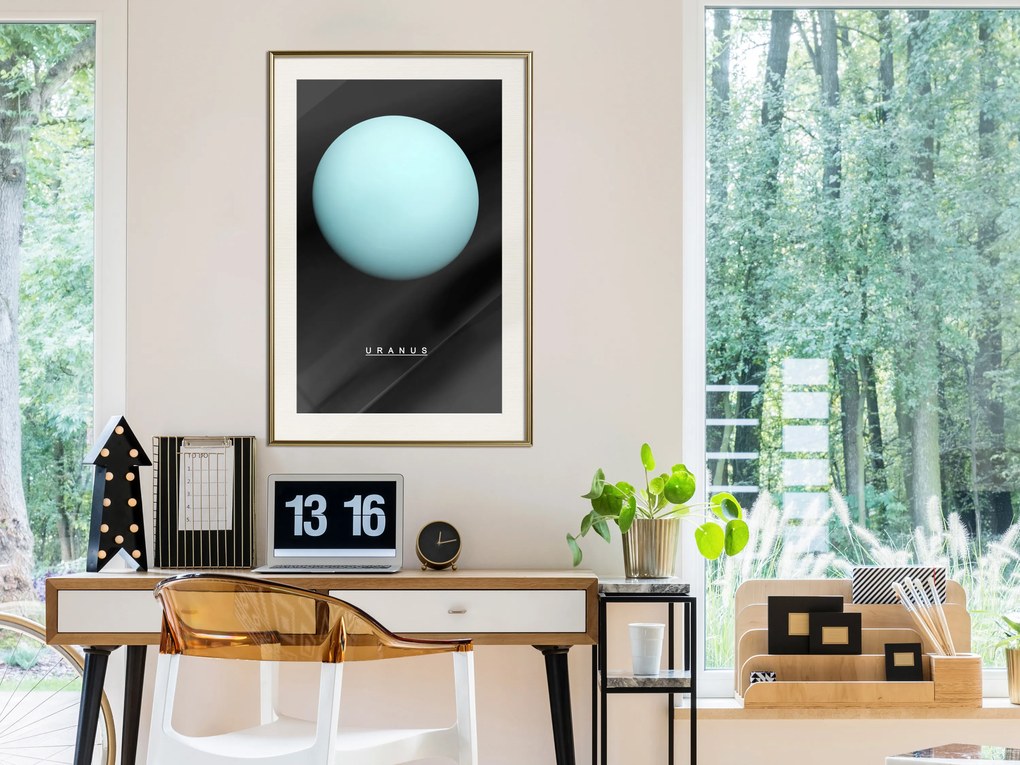 Artgeist Plagát - Uranus [Poster] Veľkosť: 20x30, Verzia: Čierny rám s passe-partout