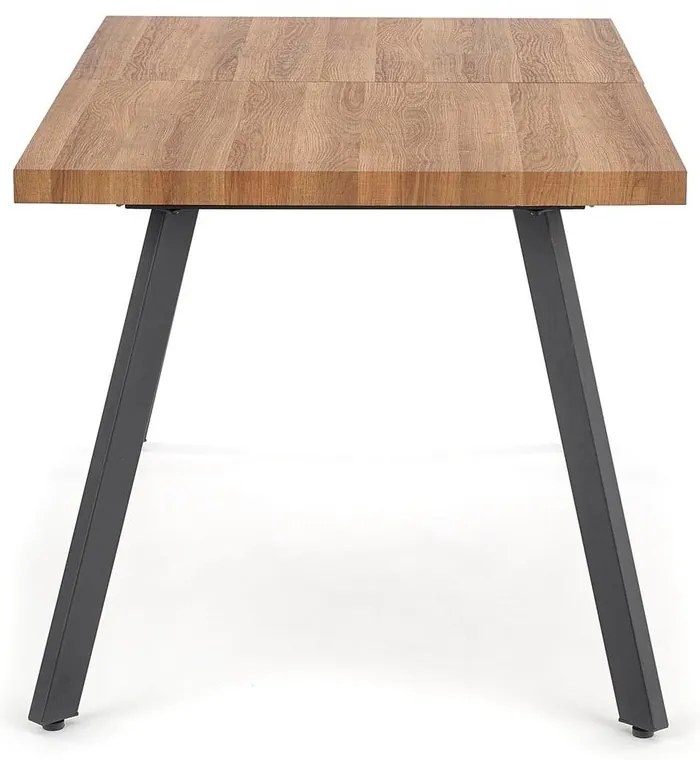 Jedálenský stôl Berlin 160 cm, orech medový / čierna