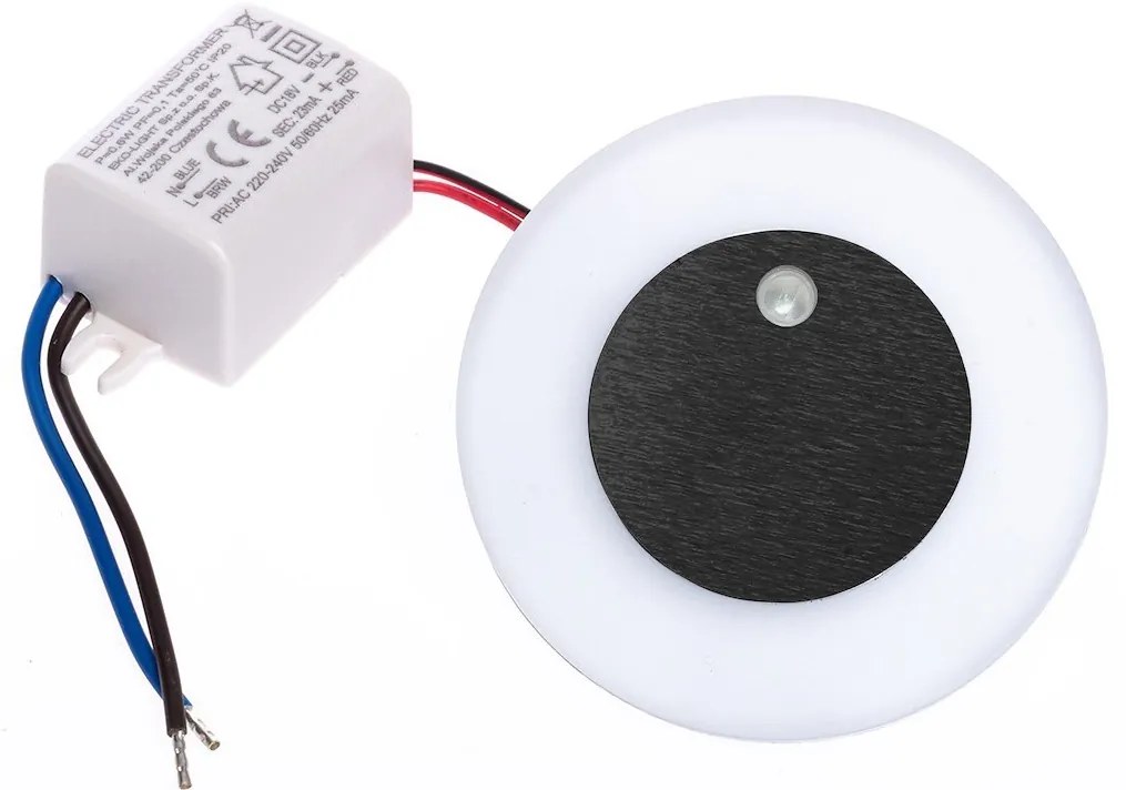 Schodiskové LED svietidlo Oti, 1x LED 0,6w, 4000k, b, pohybový senzor