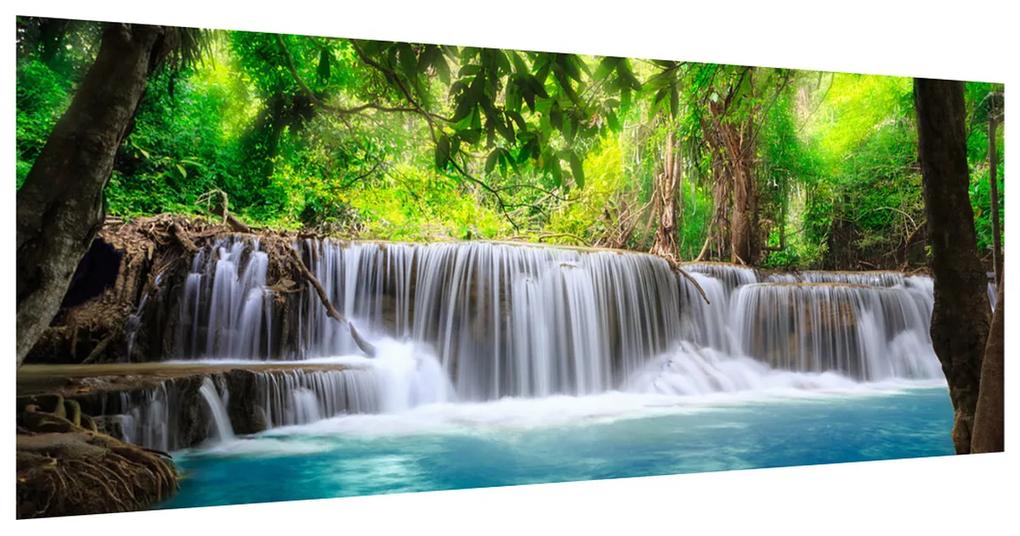 Gario Fototapeta Číry vodopád v džungli Veľkosť: 150 x 200 cm, Materiál: Samolepiaca