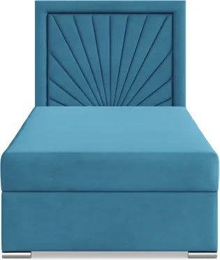 Čalúnená posteľ VICENZA Velvet 90×200 cm modrá