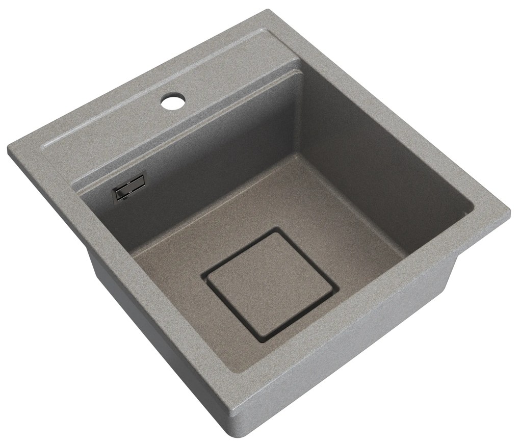 Gamma Quadro 4550, 1-komorový granitový drez 450x495x220 mm, béžová, GMA-ZLE000219
