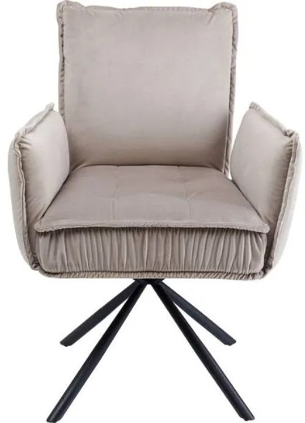 Chelsea stolička s podrúčkami sivá