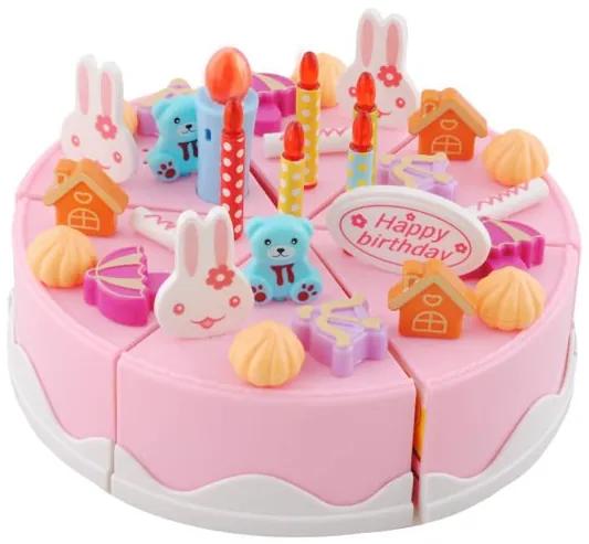 ISO 4504 Detská narodeninová torta 75 dielov - ružová