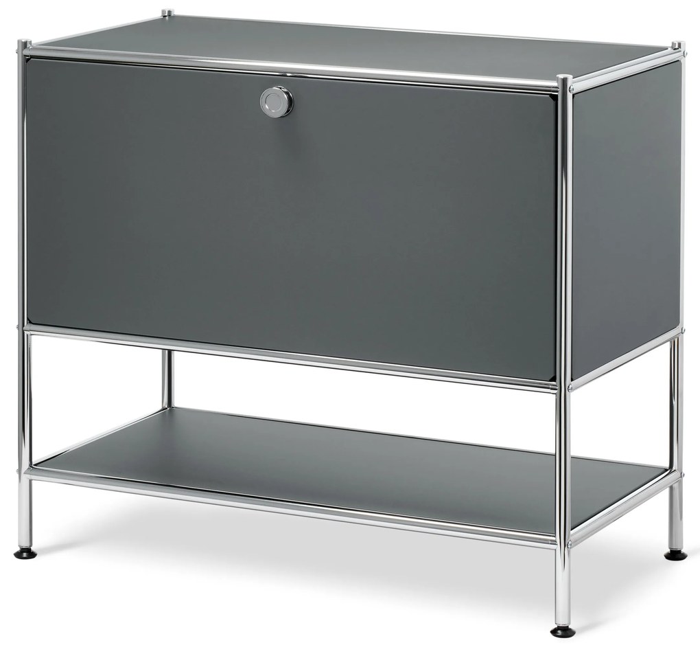 Odkladacia skrinka »CN3« s 1 výklopnými dvierkami, sivá