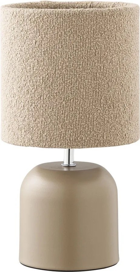 Béžová kovová stolová lampa s textilným tienidlom (výška 24 cm) Morley – House Nordic