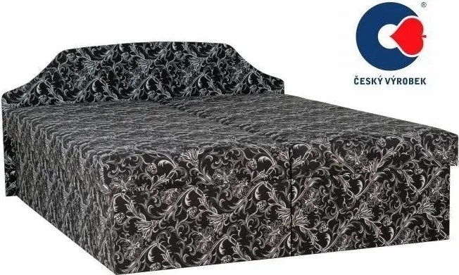 Manželská posteľ Míša Senior, čierno-biela (č.19)