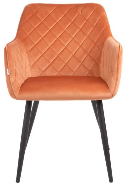 Jedálenská stolička SHELTON zamatová oranžová 860534