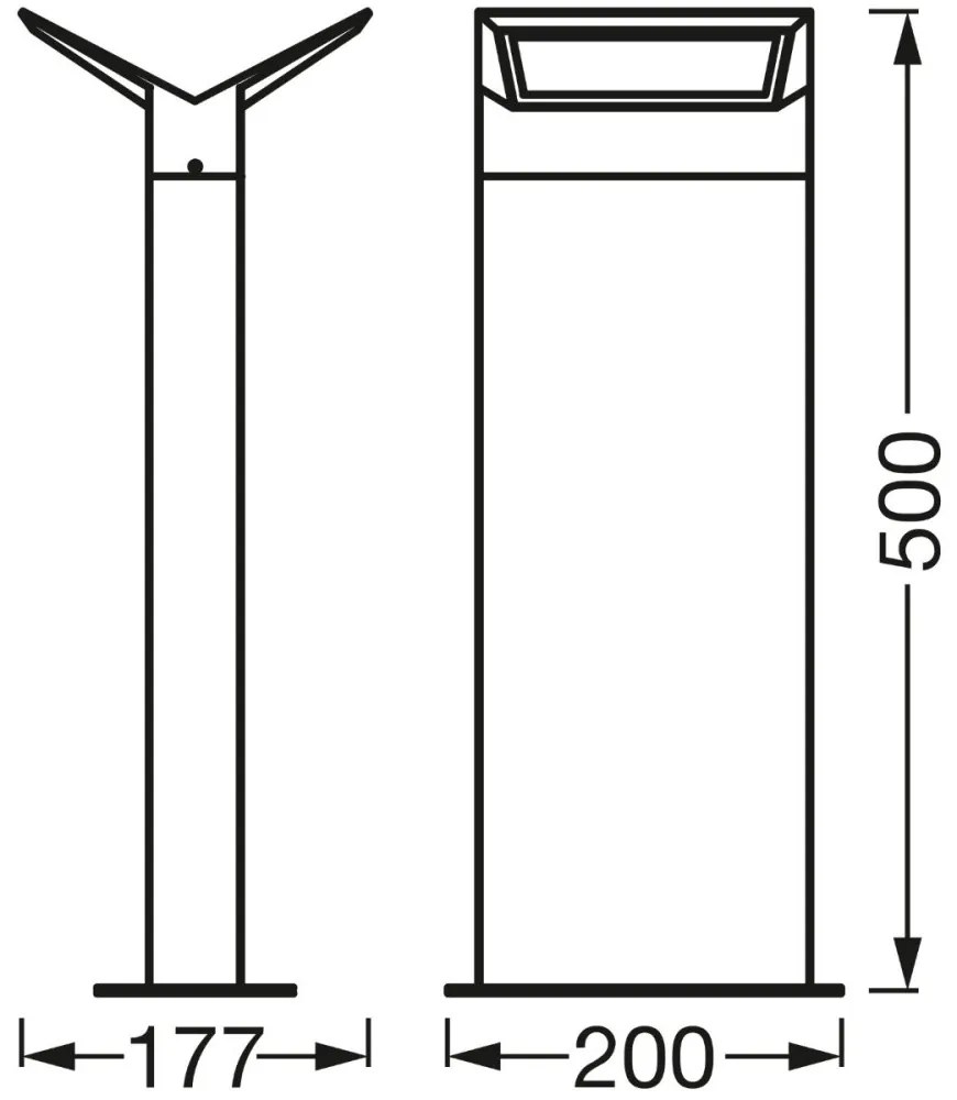 LEDVANCE 9,5W 580lm 3000K 50cm vonkajšia záhradná lampa Endura Style BAT