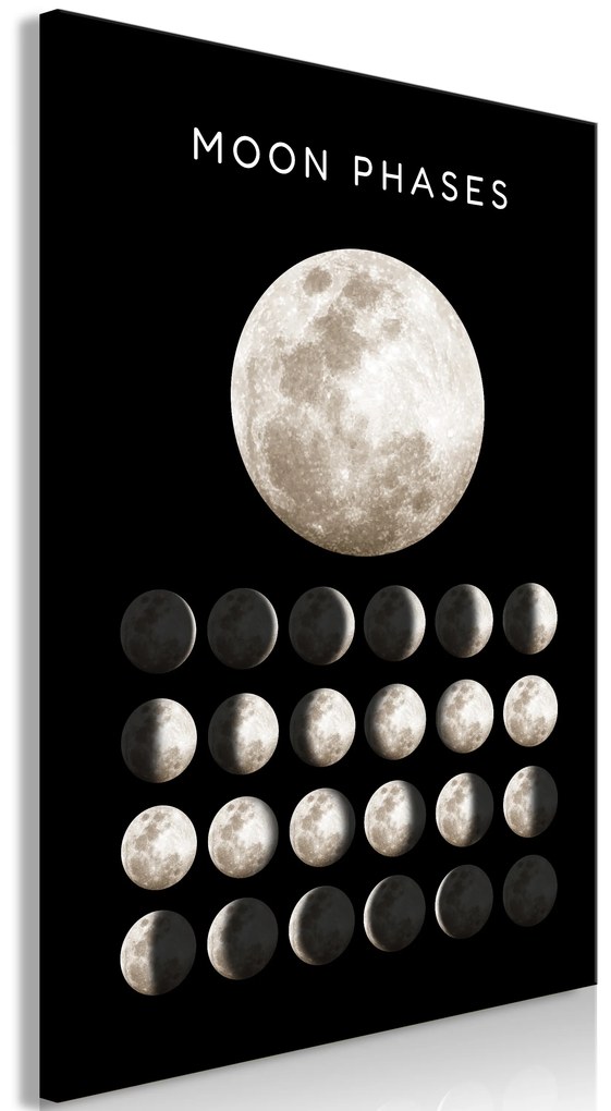 Artgeist Obraz - Moon Phases (1 Part) Vertical Veľkosť: 60x90, Verzia: Na talianskom plátne