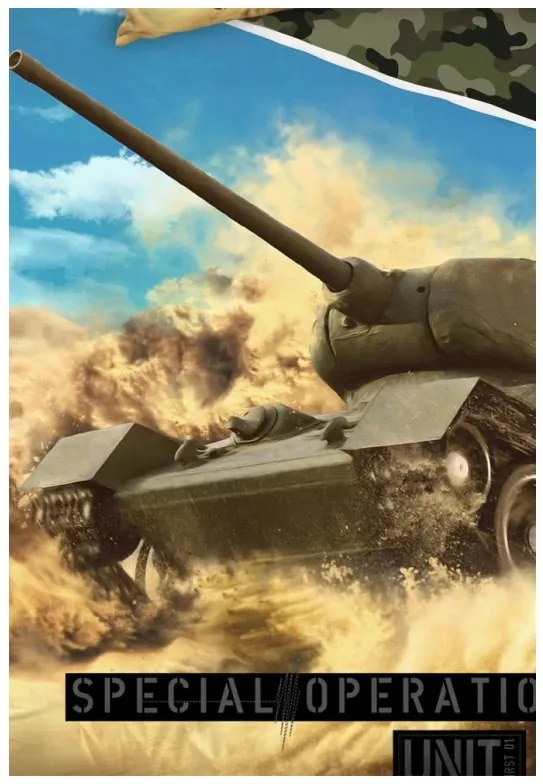 Bavlnené obliečky Tank Špeciálna Operácia
