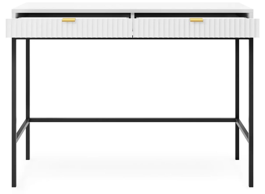 Toaletný stolík Nova 104 cm biely/čierny