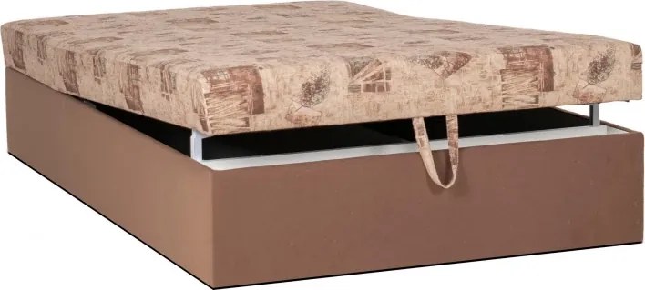 Polohovacia posteľ Alex140cm, hnedá (č.213/49 , matrace b do 120 kg)