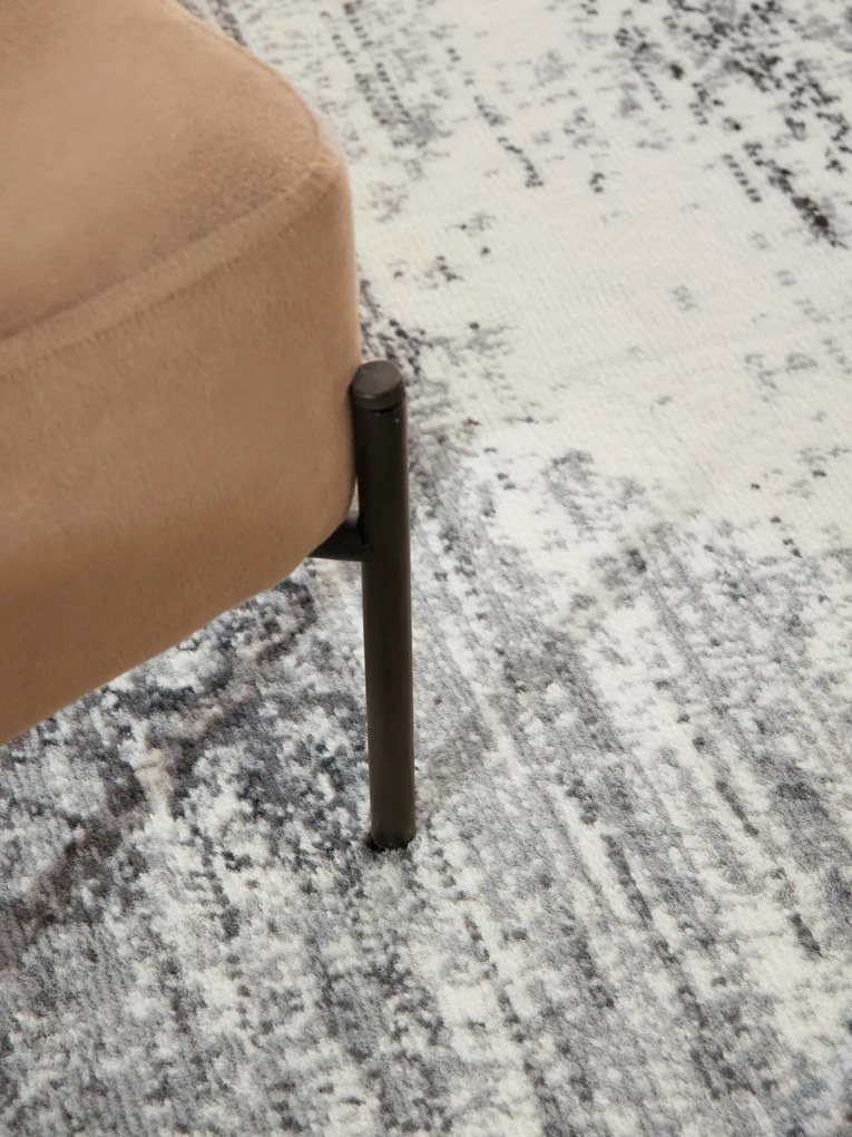 Kusový koberec Gloria Lydia 106254 Creme Grey kruh, 120x120 (priemer) kruh, šedá, chodba / predsieň, Hanse Home