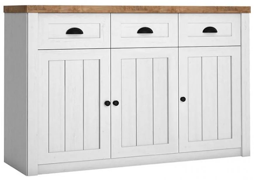 Komoda Prowansja K3SP borovica andersen/dub lefkas