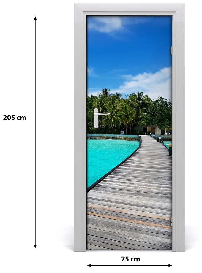 Fototapeta samolepiace na dvere tropický výhľad 75x205 cm