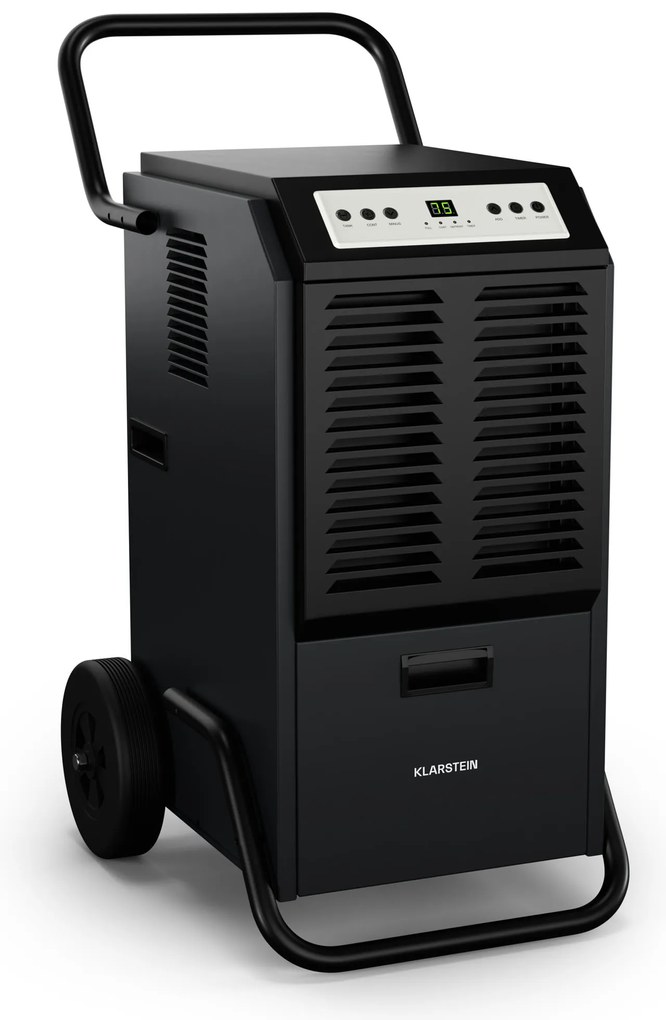 Klarstein DuraDry 70L odvlhčovač vzduchu, 70 l/deň, 140 m², nehrdzavejúca oceľ, mobilný, 450 m³/h