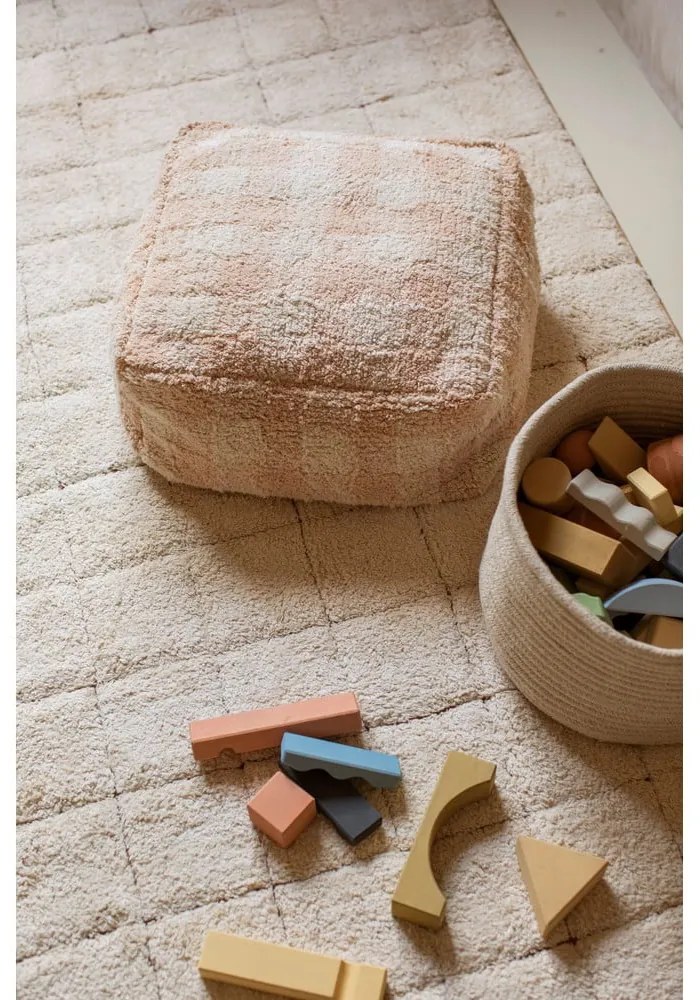 Krémový prateľný ručne tkaný bavlnený koberec 170x240 cm Mosaic – Lorena Canals