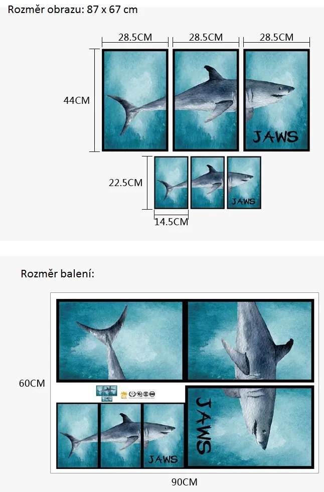 Veselá Stena Samolepka Žralok