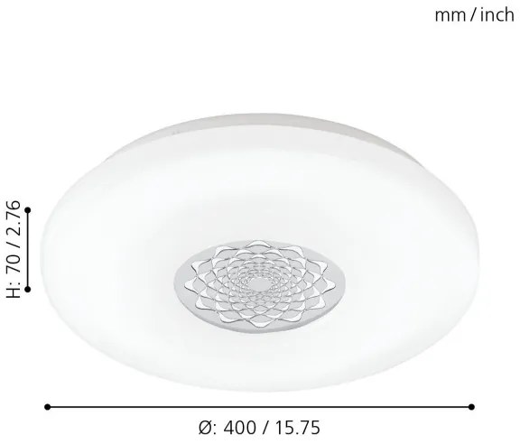 Eglo 96026 - LED Stropné svietidlo CAPASSO 1 LED/24W/230V