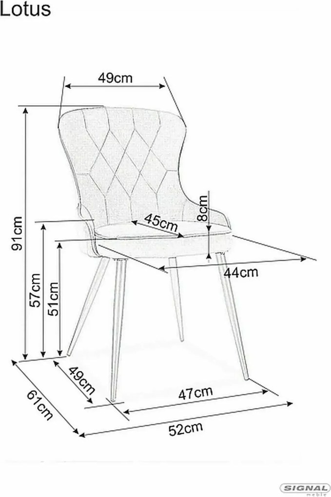 SI Lotosová zamatová stolička béžová