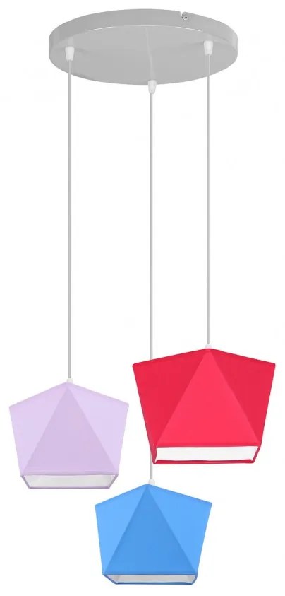 Detské závesné svietidlo - Diamantové farebné tienidlá
