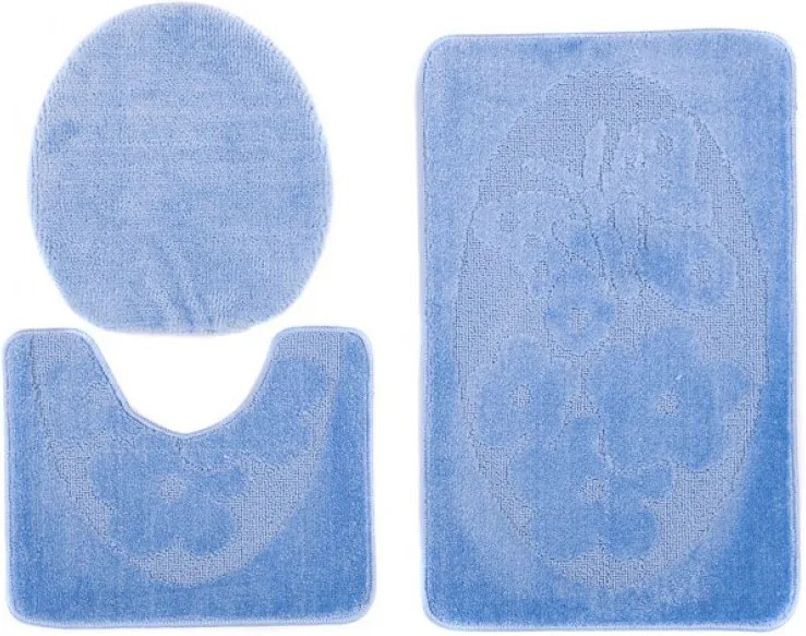 Kúpeľňové predložky 1125 modré 3 ks, Šířky běhounů 100 cm