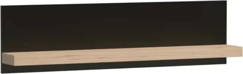 Polica 120, dub artisan/čierna, KOLI C-9