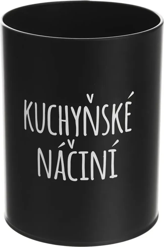 Orion Dóza, plechová, černá, bez víka, KUCHYŇSKÉ NÁČÍNÍ