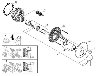 GROHE 24093003 - Batéria PLUS lesklý chróm