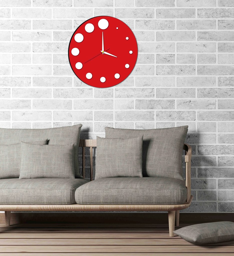 Nástenné hodiny do kuchyne okrúhle | HANZREFT: Čierna Ral 9005 Čierne ručičky 30 cm 3052-13263 X0030-3D HEU-