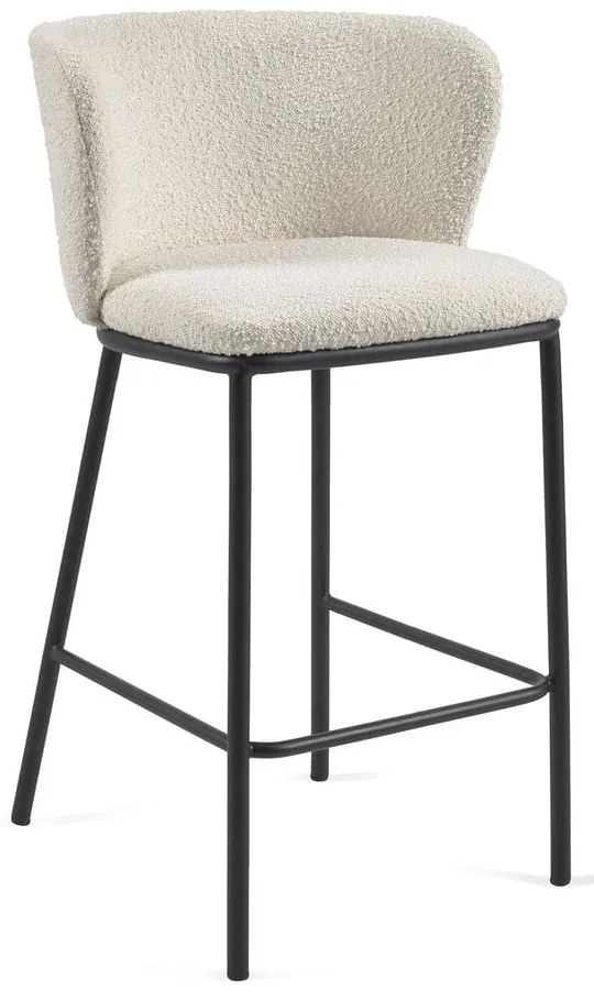 Biela barová stolička (výška sedadla 65 cm) Ciselia – Kave Home