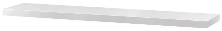 Autronic -  Polička nástenná 120 cm, MDF, farba biely vysoký lesk, baleno v ochranej fólii