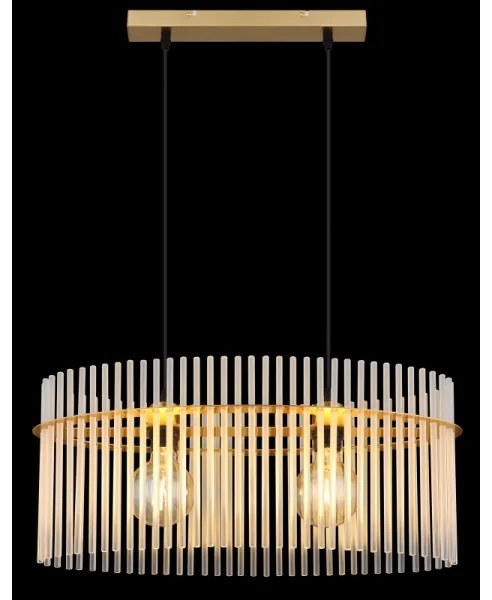 Globo 15698H3M - Luster na lanku GORLEY 2xE27/60W/230V zlatá