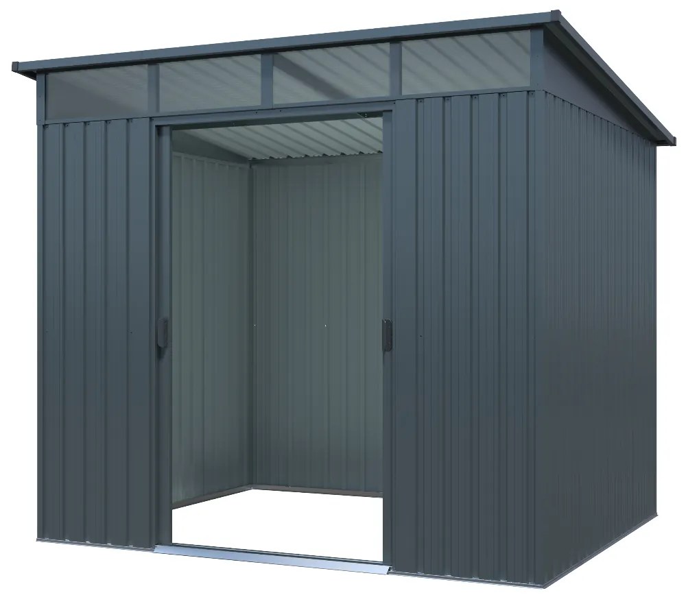 Záhradný domček BestBerg ZDSL-4S / 4,6 m² / 238 x 194 x 202 cm / svetlo sivá