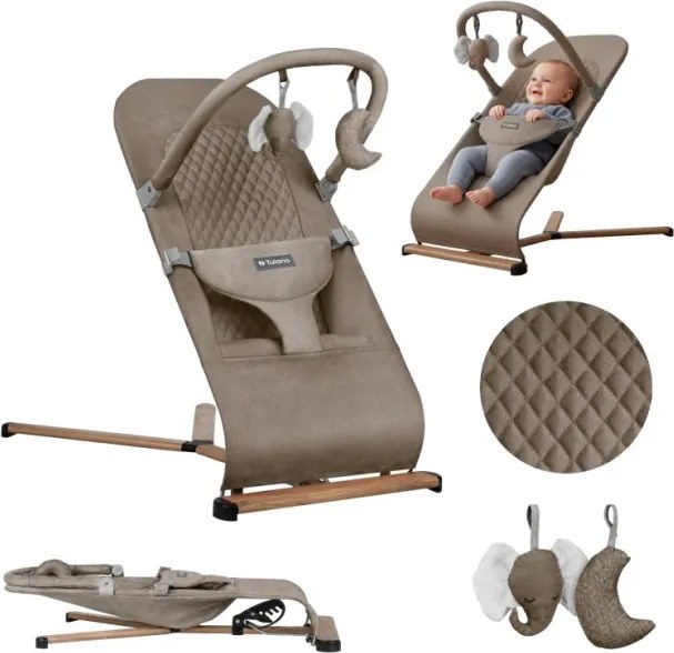 Detské hojdacie kreslo Moon 30 Beige