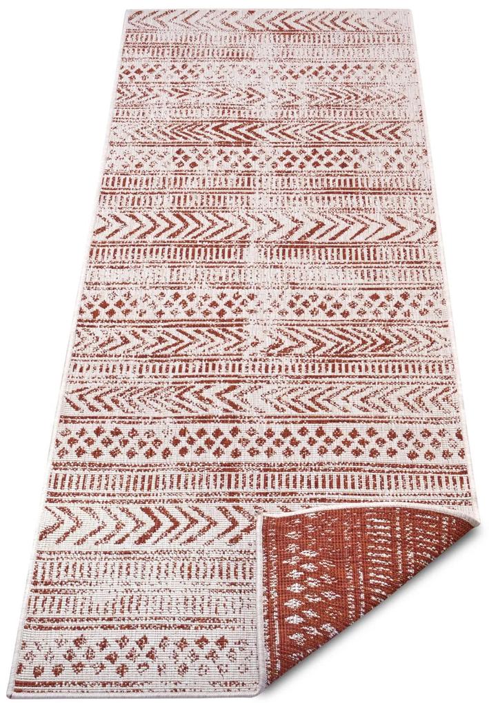 NORTHRUGS - Hanse Home koberce Kusový koberec Twin Supreme 105415 Biri Cayenne – na von aj na doma - 80x250 cm