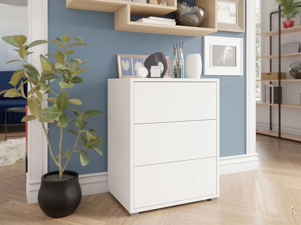 Komoda so zásuvkami Alekto K3SZ AK03, Farby: biela Mirjan24 5903211157851