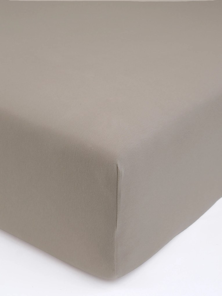 Jersey plachta s elastanom Deluxe 120 × 200 cm – sivohnedá