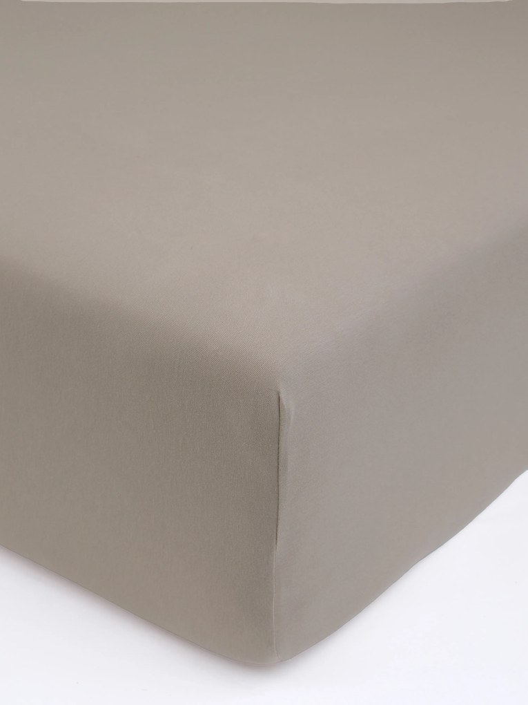 Jersey plachta s elastanom Deluxe 140 × 200 cm – sivohnedá